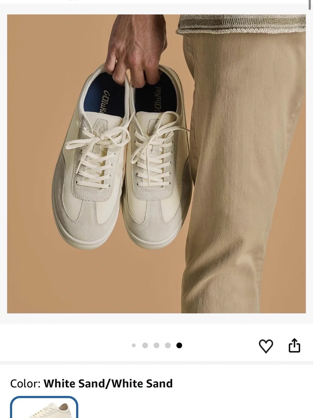 OluKai Men's Punini Sneakers in Cream